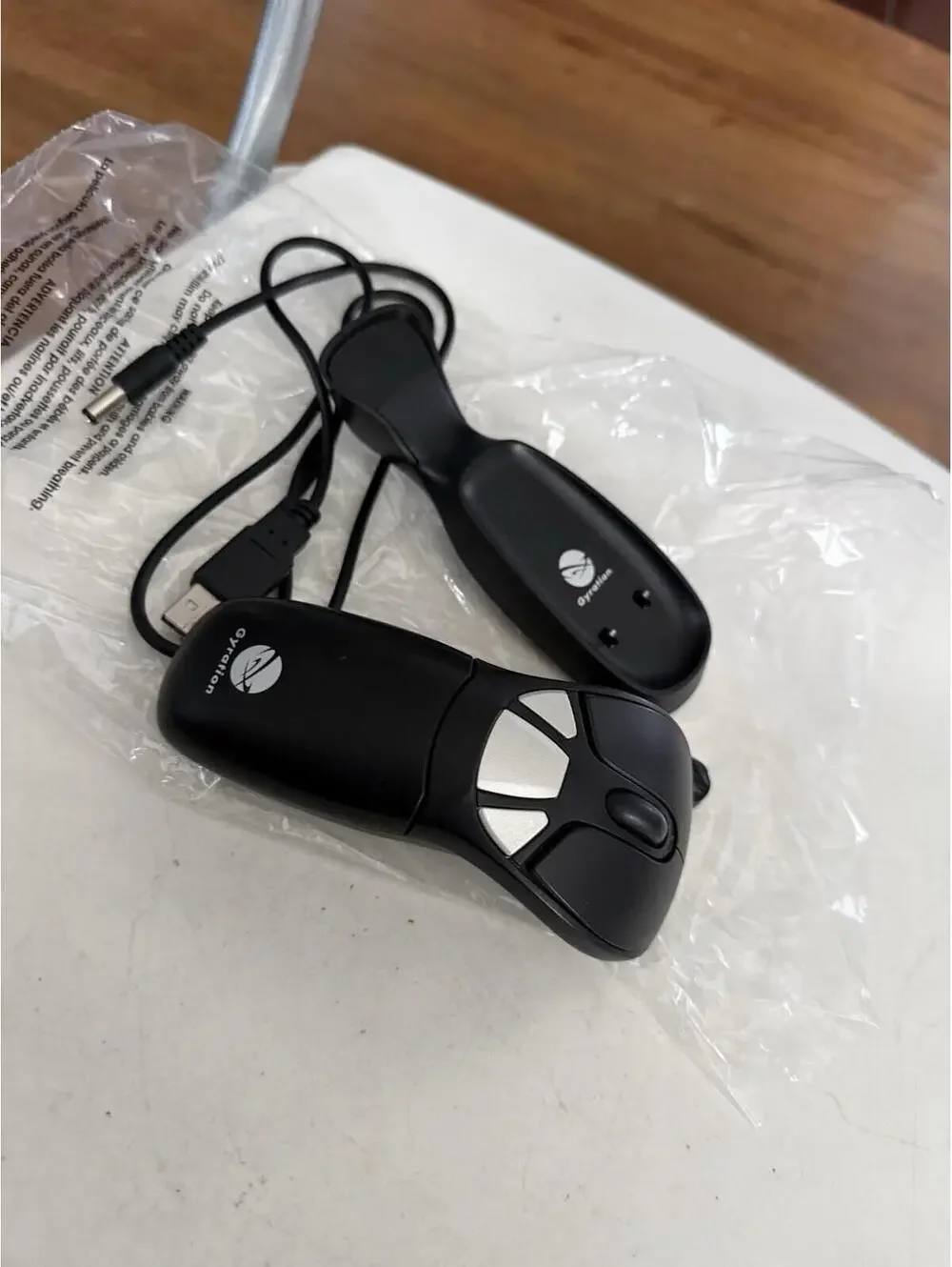 Gyration Air Mouse Go Plus With Cradle, Transceiver, and USB Charging Cable